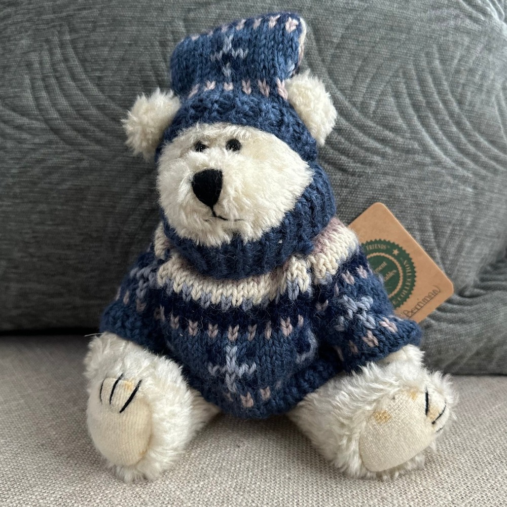 NEW Boyds Bears Plush Bear Knut V. Berriman Sweater Hat Archive Collection 90/99